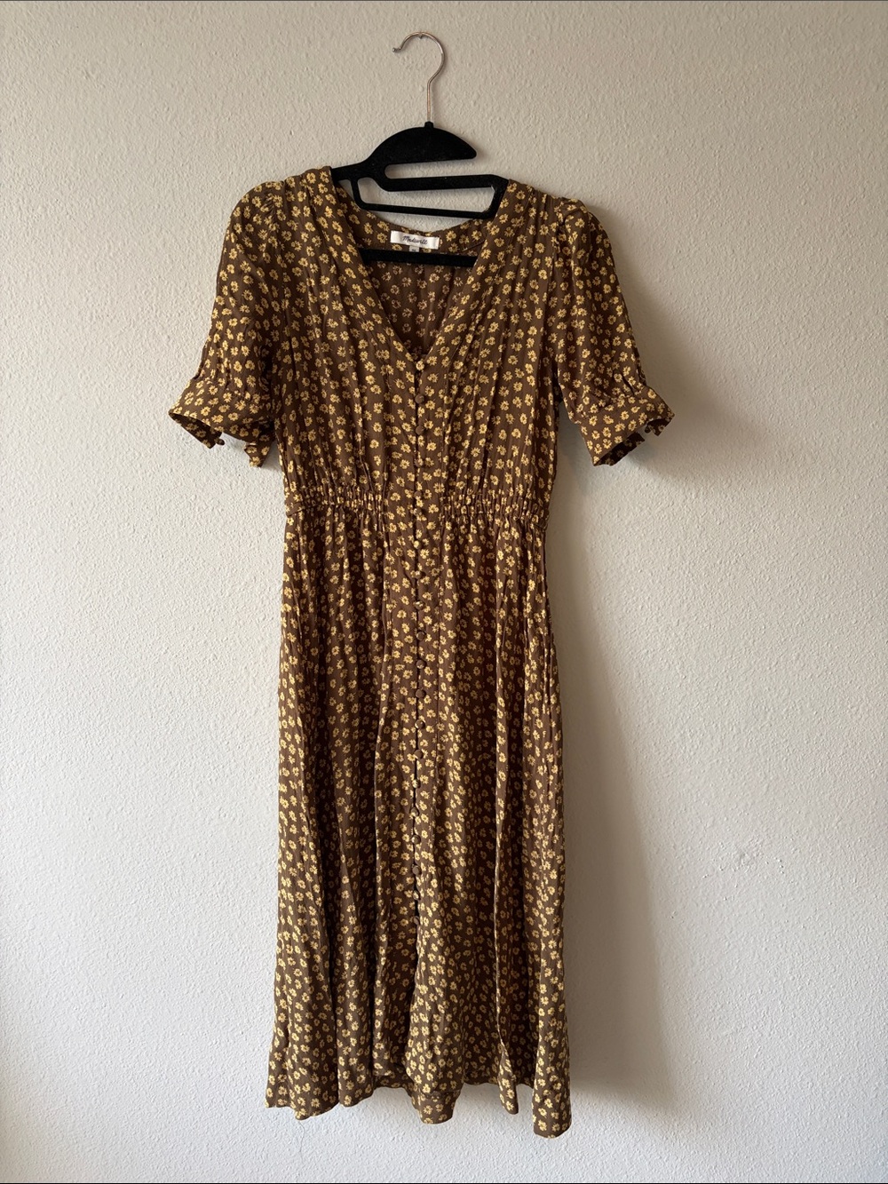 Madewell Dress with Mustard Floral Print